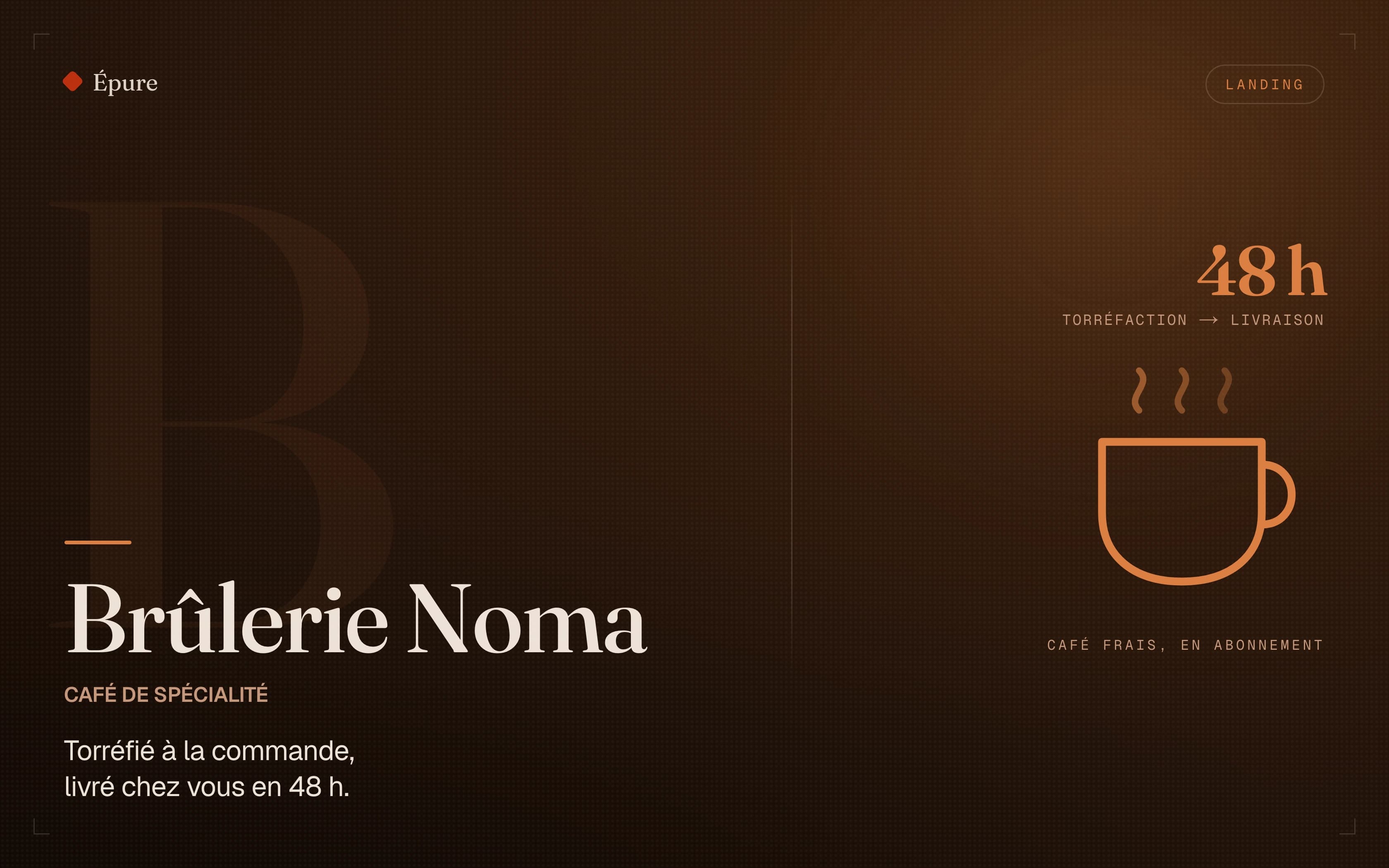 Brûlerie Noma — E-commerce de niche